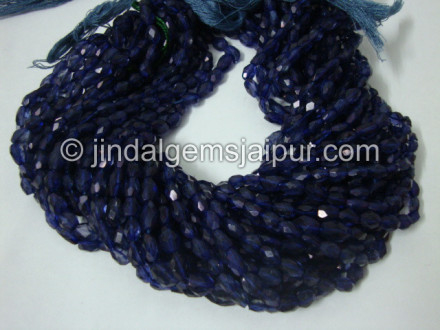 Iolite Faceted Oval Shape Beads